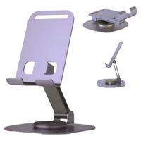 SOPORTE METÁLICO PARA CELULAR AJUSTABLE Y PLEGABLE 360°