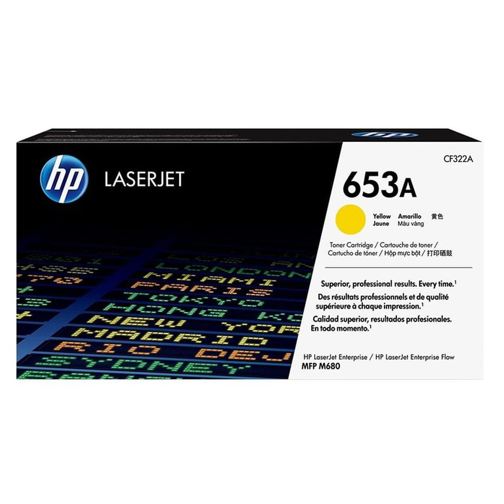 TONER HP 653A AMARILLO CF322A L.J.E. M680 ORIGINAL