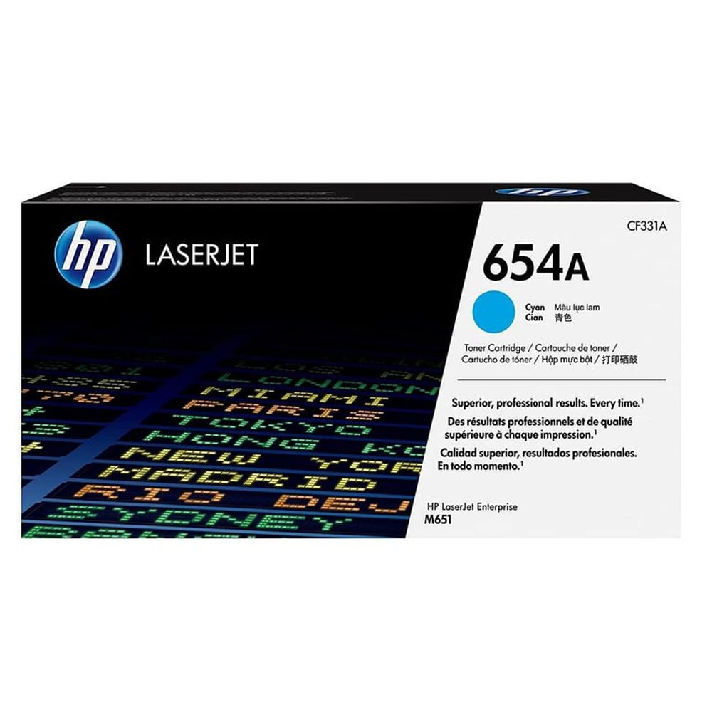 TONER HP 654A CIAN CF331A L.J.E. M651 ORIGINAL