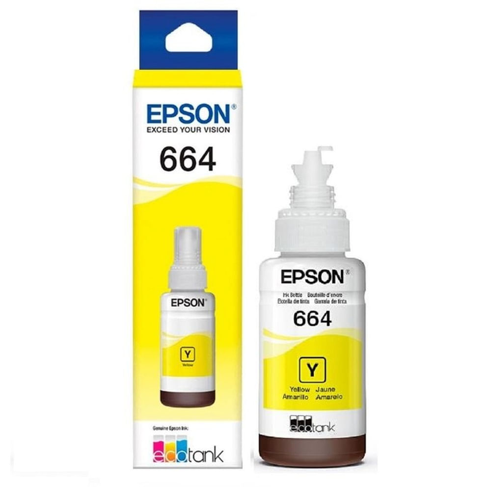 Tinta Epson T664 Amarillo EcoTank L200, L300, L350, L1455 Original - 70ml