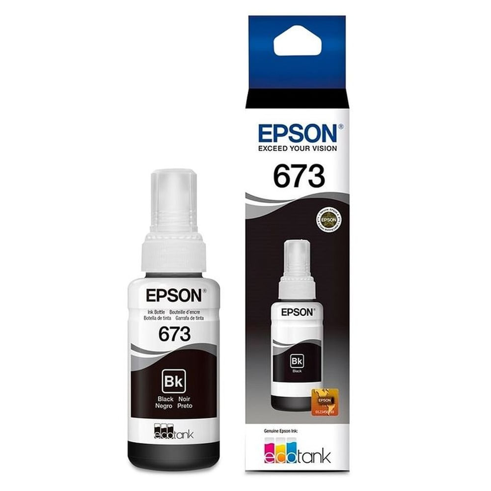Tinta Epson T673 Negro EcoTank L800, L805, L810, L850, L1800 Original - 70ml