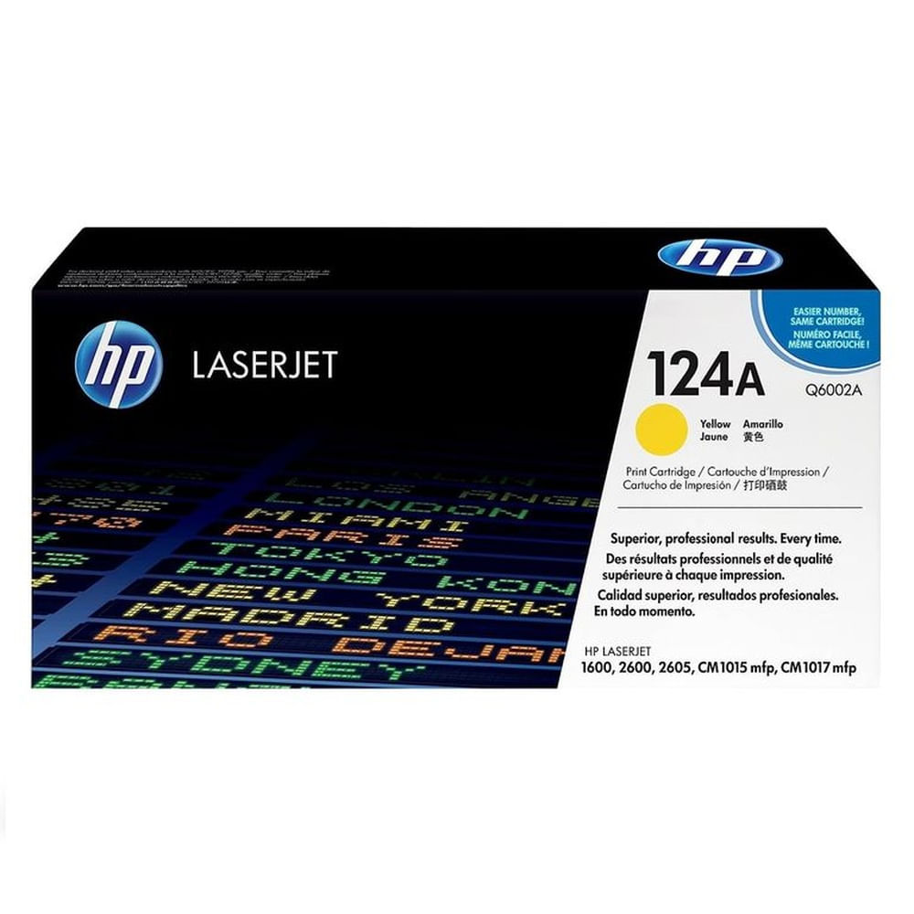 TONER HP 124A AMARILLO Q6002A L.J. 2600 ORIGINAL