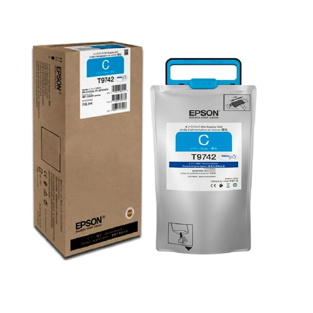 Tinta Epson T974 Cian WorkForce WF-C869R Original - 735ml