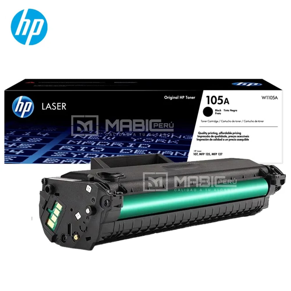 TONER HP 105A NEGRO W1105A L.J. 107A ORIGINAL