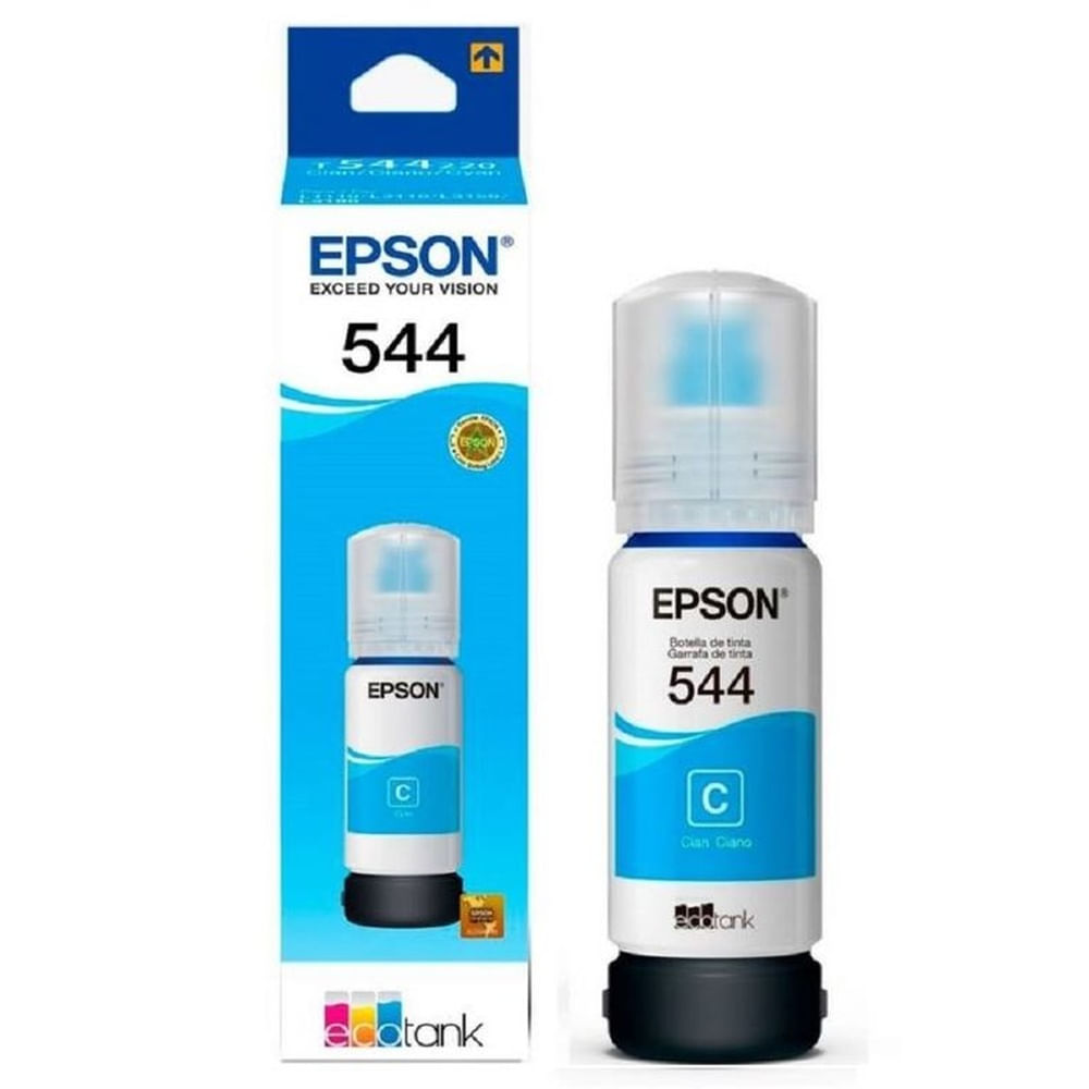 Tinta Epson T544 Cian EcoTank L1250, L3250, L5290, L5590 Original - 65ml