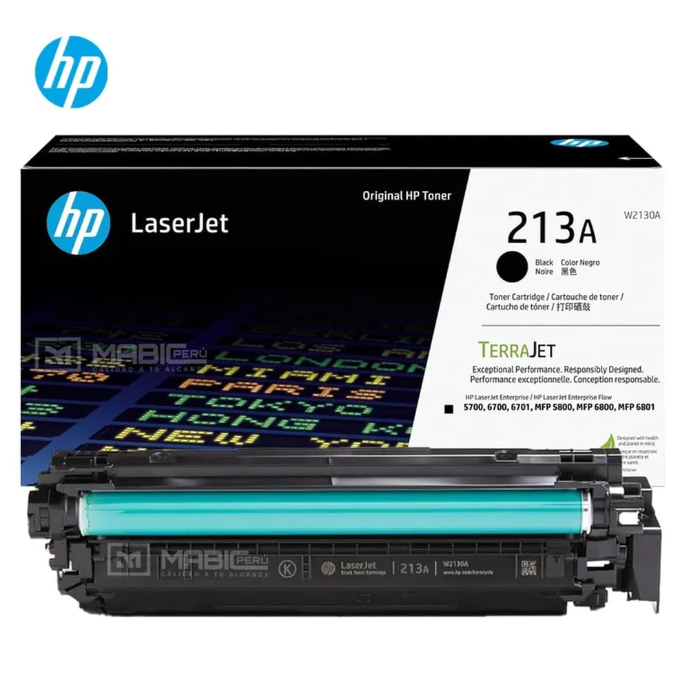 TONER HP 213A NEGRO W2130A L.J. 5700, 5800, 6700, 6800 ORIGINAL