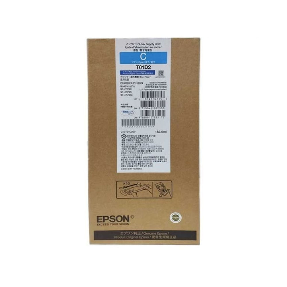 Tinta Epson T01D Cian WorkForce WF-C529R, WF-C579R Original - 182ml
