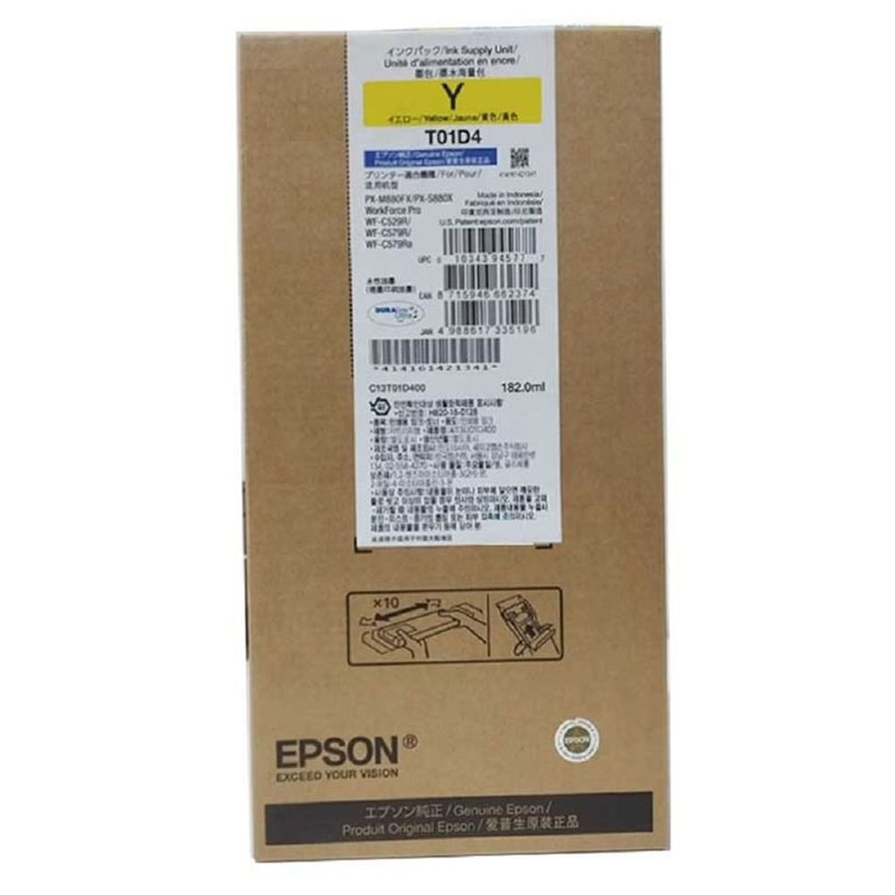 Tinta Epson T01D Amarillo WorkForce WF-C529R, WF-C579R Original - 182ml