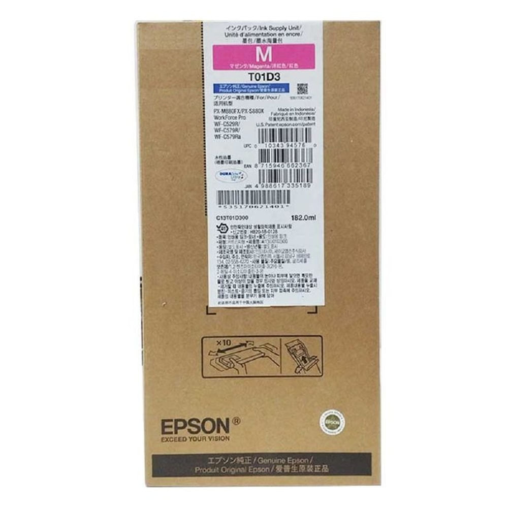 Tinta Epson T01D Magenta WorkForce WF-C529R, WF-C579R Original - 182ml
