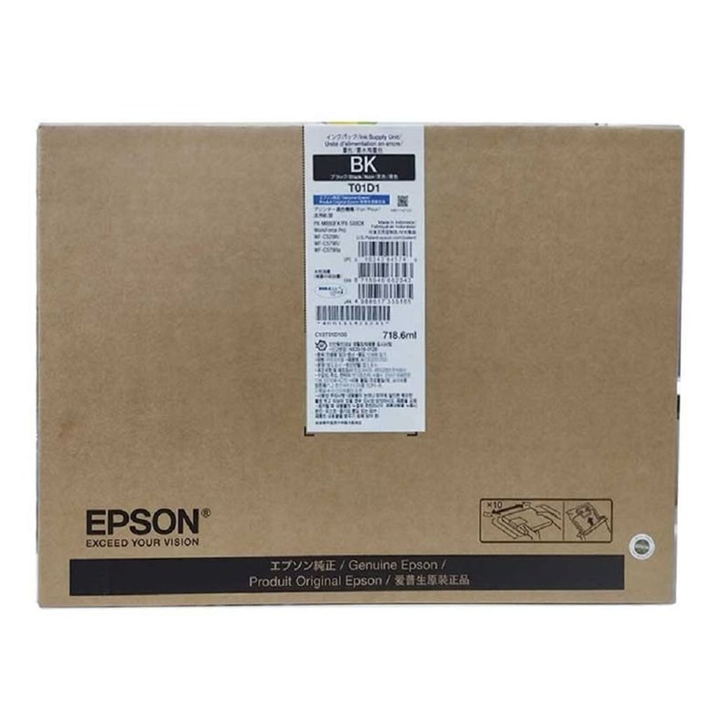 Tinta Epson T01D Negro WorkForce WF-C529R, WF-C579R Original - 719ml
