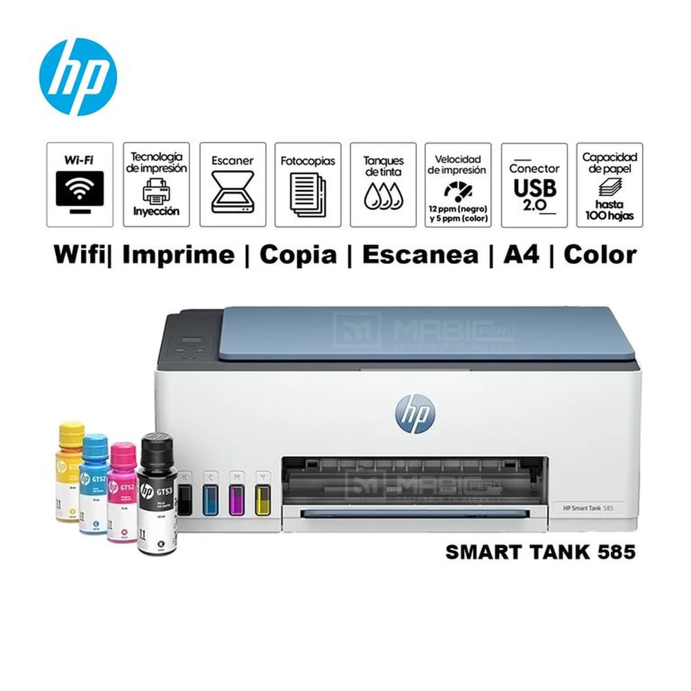 Impresora Multifuncional Hp Smart Tank 585 WIFI USB