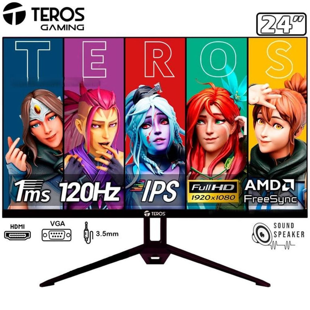 Monitor Teros TE-2415S, 24 FHD IPS, 144Hz, 1ms, Parlante