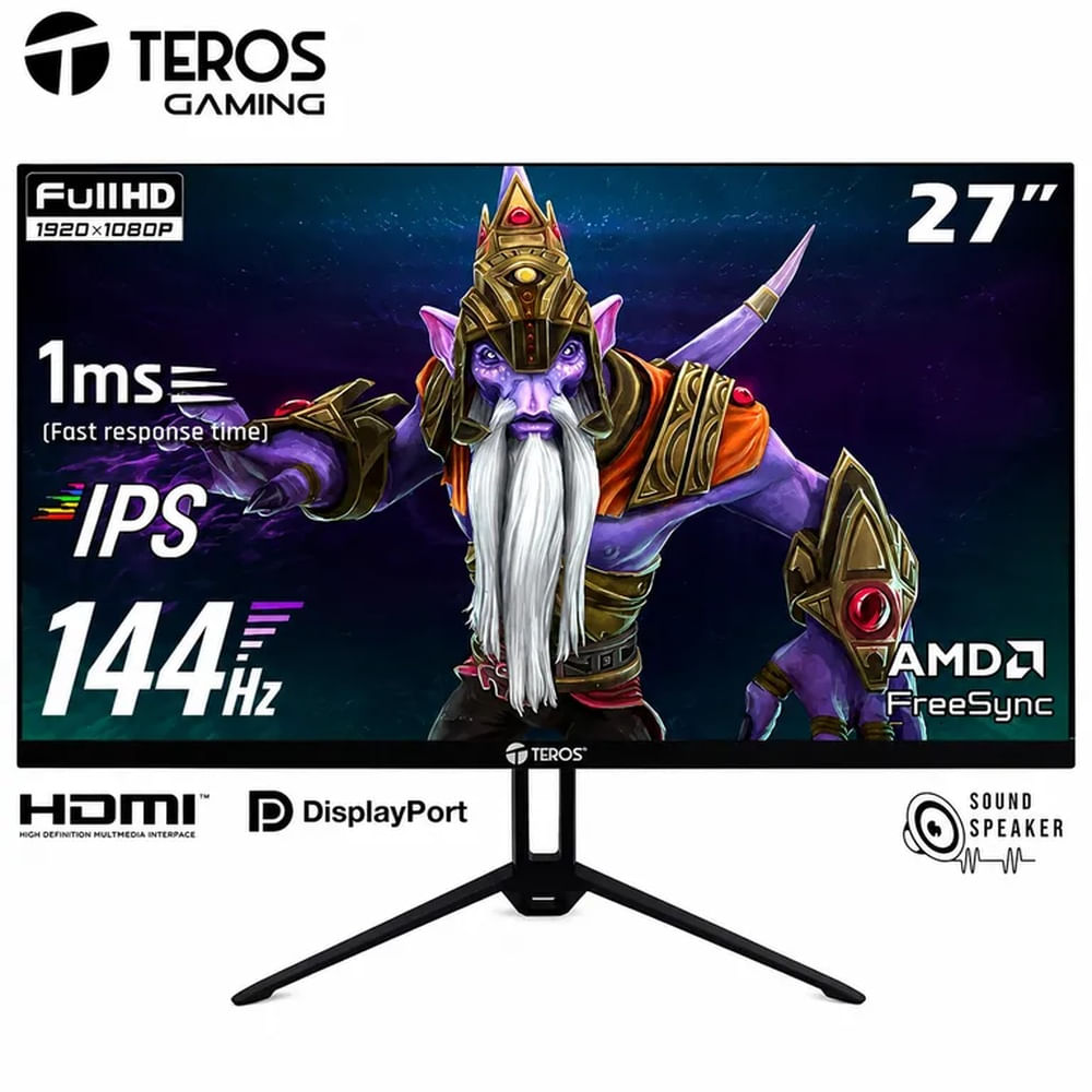 Monitor Teros TE-2714S, 27 FHD IPS, 144Hz, 1ms, Parlante