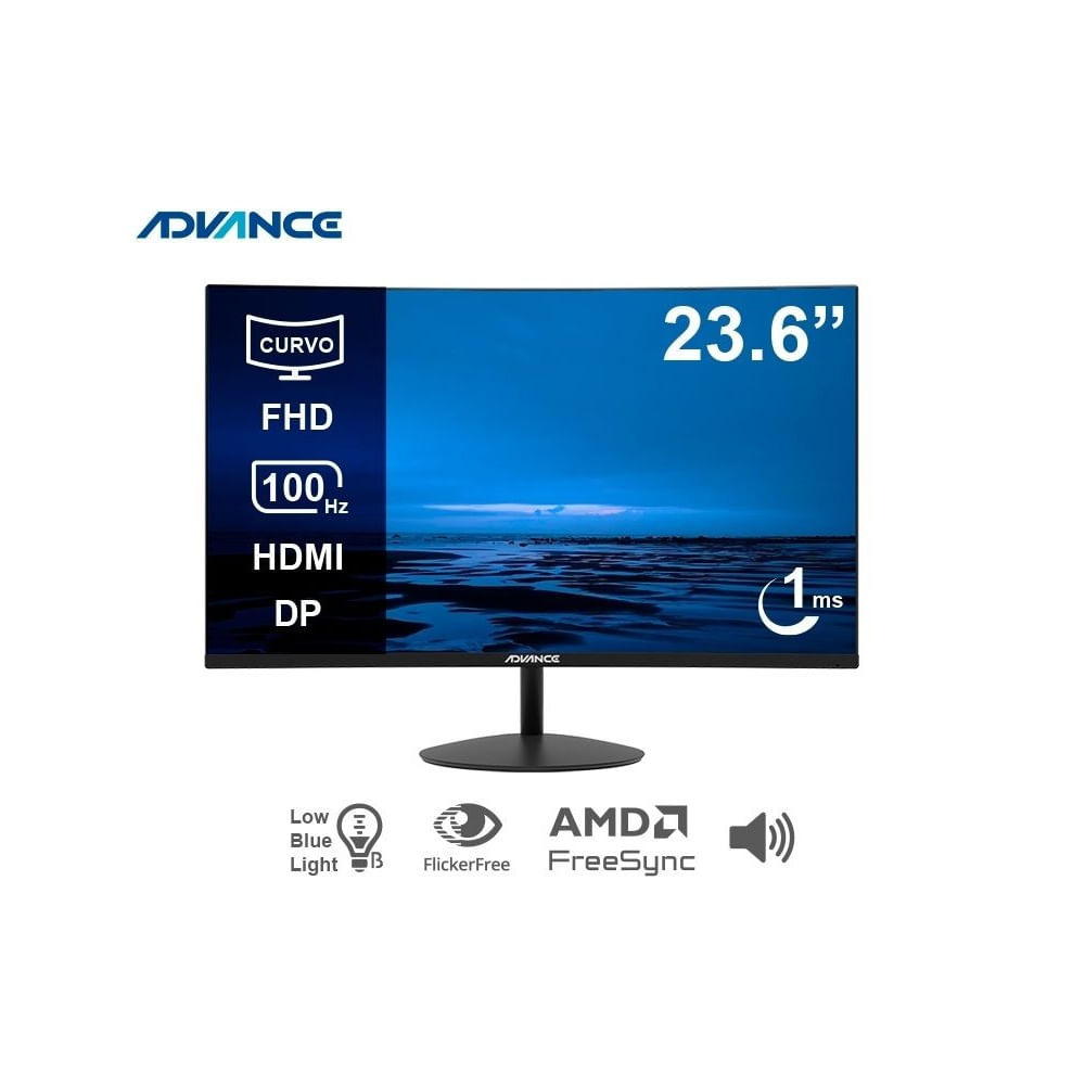 Monitor Advance ADV-2452S, 24 Curvo FHD VA, 100Hz, 1ms