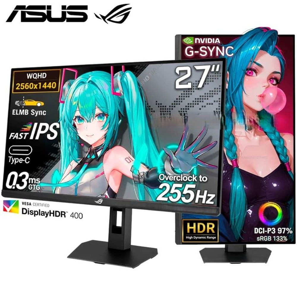 Monitor Asus ROG STRIX XG27ACMES, 27 QHD HDR 2K, 255Hz, 0,3ms, Pivote