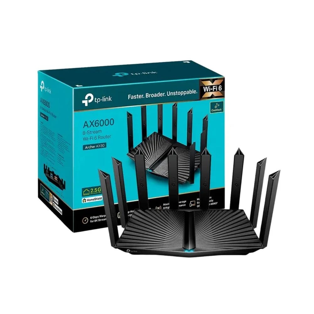 ROUTER TP-LINK AX80 ARCHER AX6000 8-STREAM WIFI 6