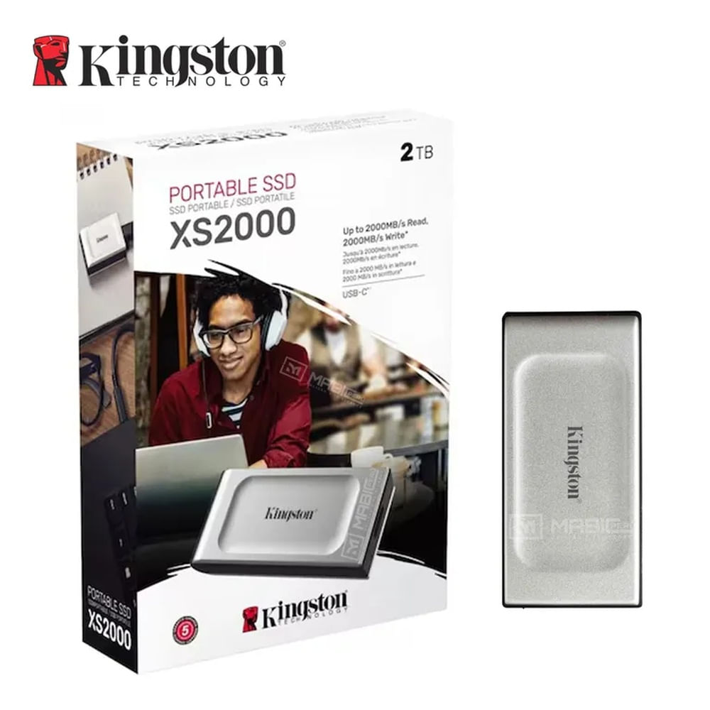 Disco Sólido Externo Kingston XS2000 2TB - Plata - Portátil