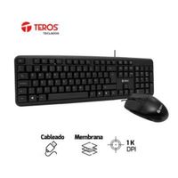 KIT TEROS TECLADO + MOUSE TE-4062N USB NEGRO