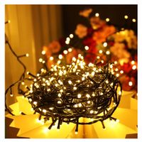 Tira de Luces Navidenas 12mts Ambar con Tiempos de Luces