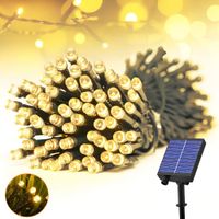 Tira de Luces LED Solares 10 Metros 100L Ambar