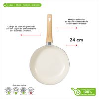 Sartén de Cerámica Blanca ILKO 24cm