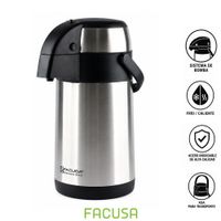 Termo Facusa Hogar 4 Lt Interior de Acero inoxidable con Sifon