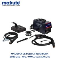 Máquina de Soldar Inversora Makute EMIG-250 MIG MMA 250A