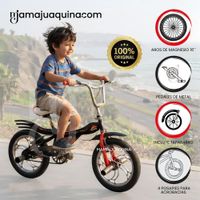Bicicleta BMX Para Niño FIRE-X ARO 16 Colección Exclusiva Black and Red