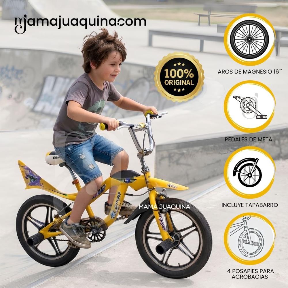 Bicicleta BMX Para Niño KNOX ARO 16 Colección Exclusiva Yellow