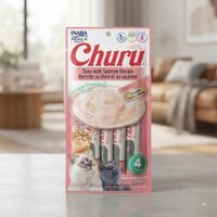 Snacks para Gatos Inaba Churu Atún con Salmón 4 Tubos