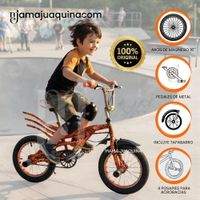 Bicicleta BMX Para Niño FIRE ANIMAL ARO 16 Colección Exclusiva Orange