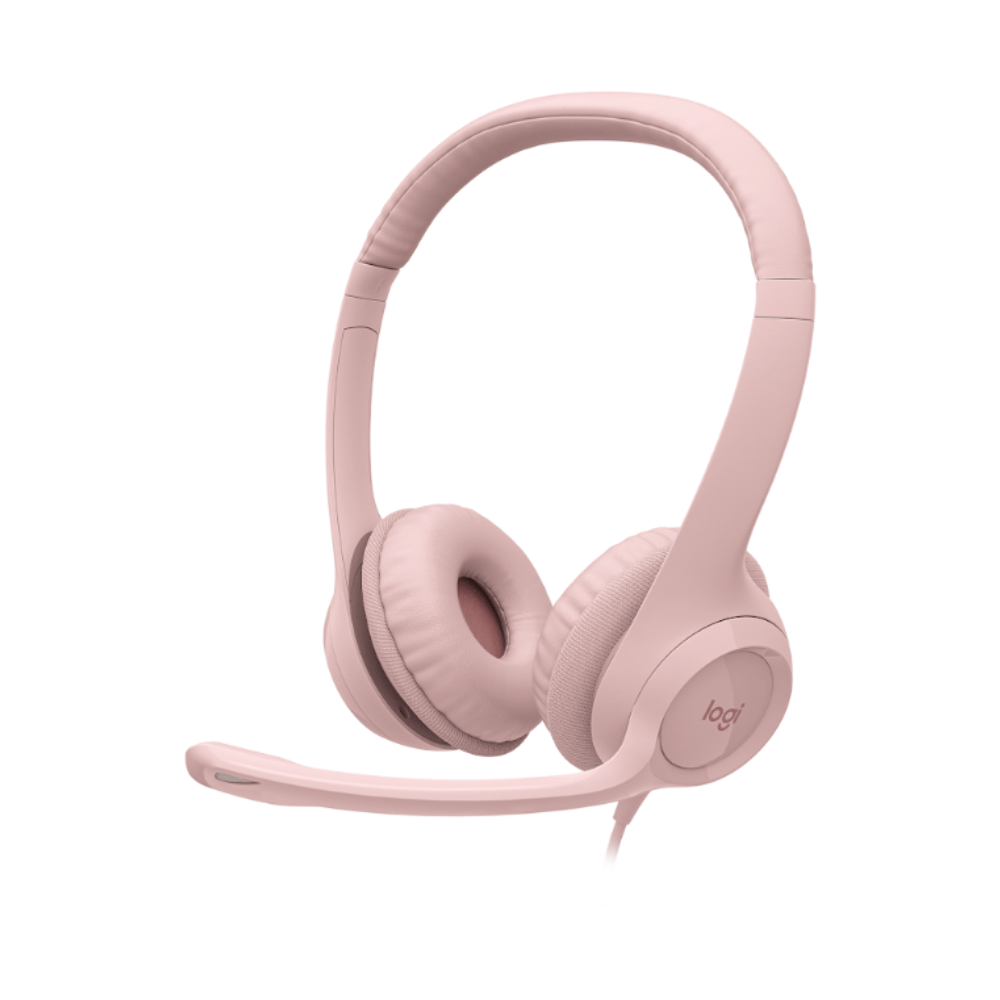 Audífono Logitech H390 Micro Cancelación De Ruido USB Rosado
