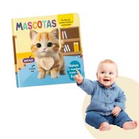 Juguete Didactico Libro Sensorial con Textura y Sonido de Mascota