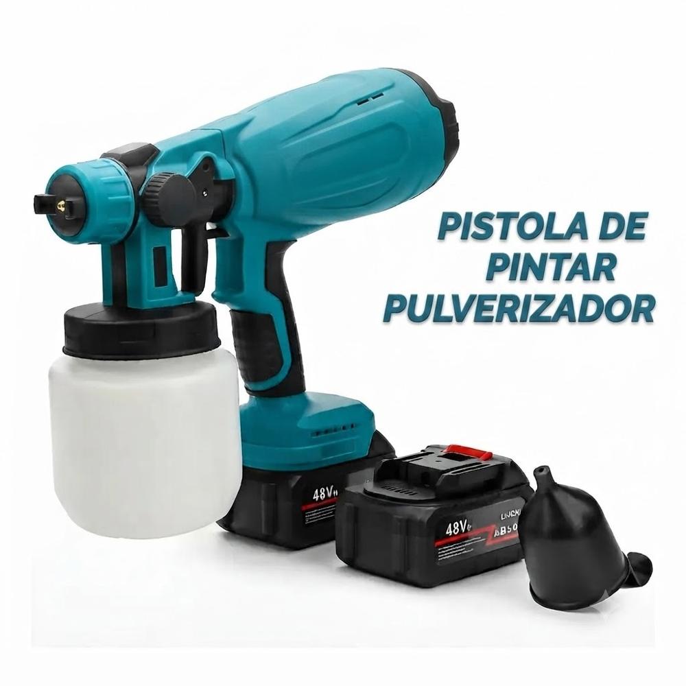 Pulverizador de Pintura Pistola De Pintar Inalambrica Doble Batería 48V Compresor