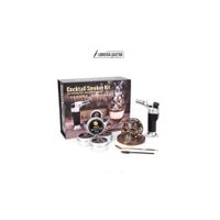 Kit Ahumador SKULL Arcilla de whisky bourbon con 4 chips de madera y soplete.