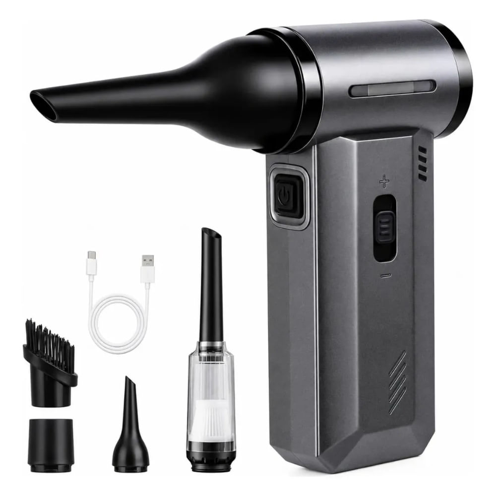 Soplador Turbo 130000 Rpm Aspiradora 2 En 1 Recargable