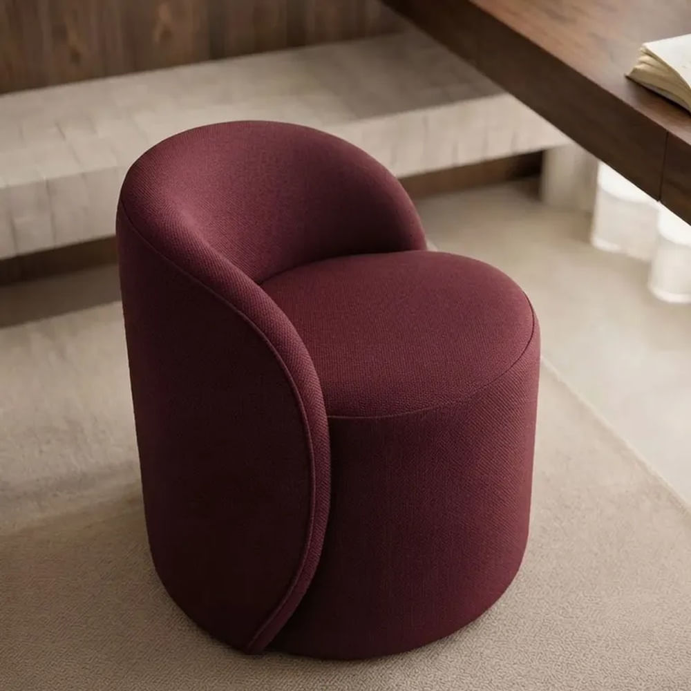 Butaca Sun forma curva color rojo vino - Refer Store