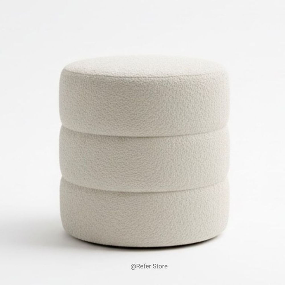 PUFF PORTE color crema - Refer Store