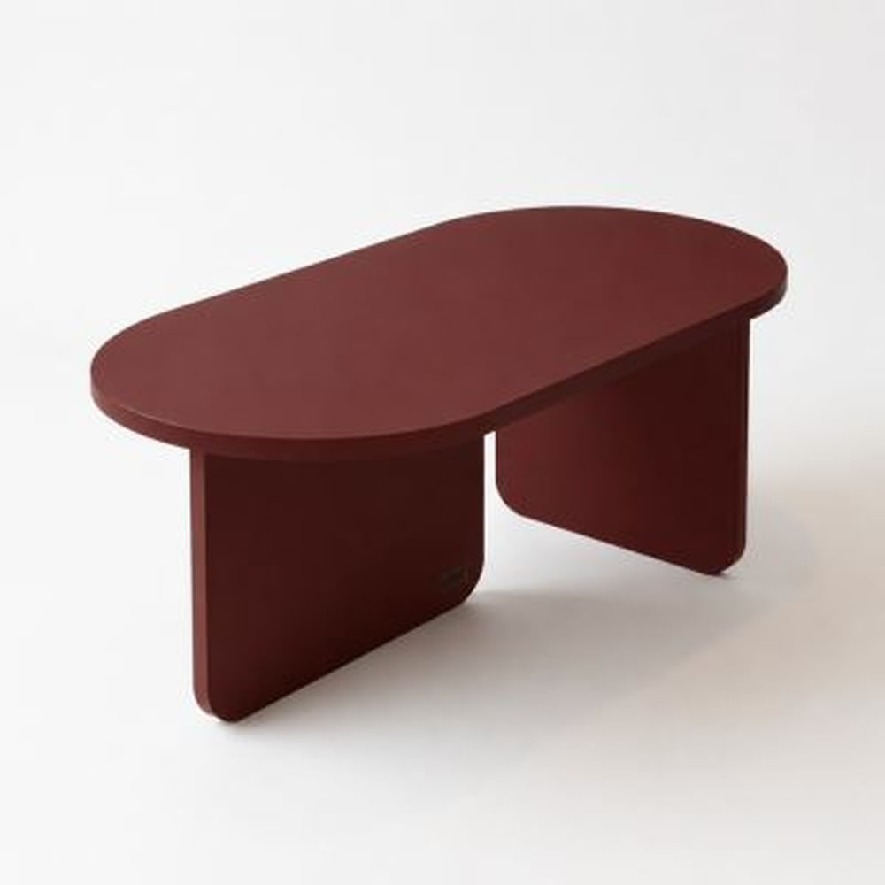 MESA DE CENTRO LIRIO Color rojo vino - Refer Store