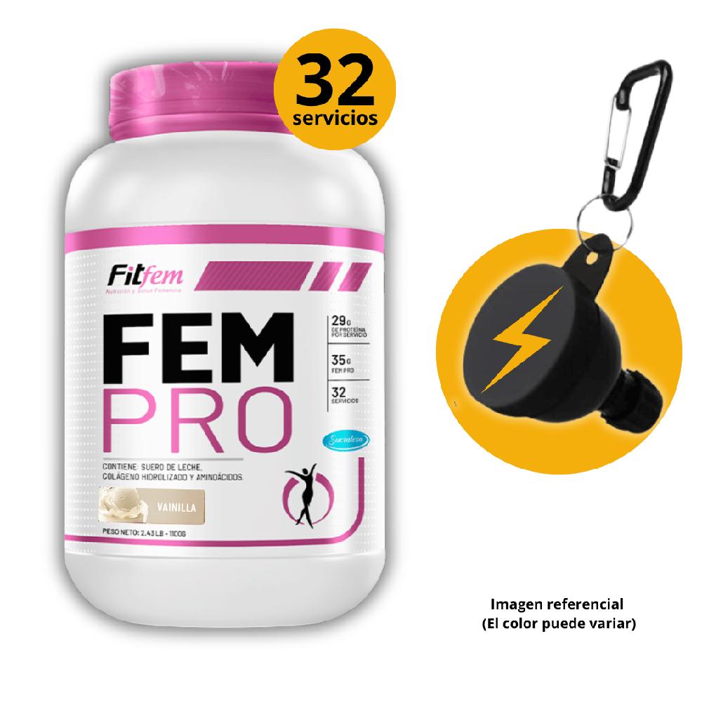 Proteína Fem Pro Whey 1.1KG Fit Fem Vainilla portasuples
