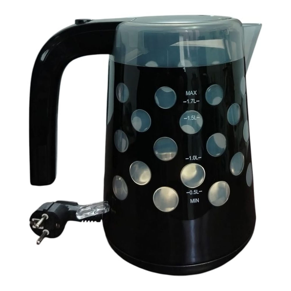 Hervidor Negro 1850W  Elegante con Ventanitas y Apagado Automático