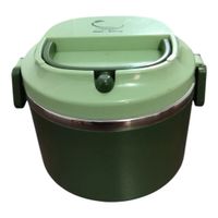 Lonchera Térmica Verde 1000ML de Acero Inoxidable Mantiene el Calor 3H