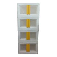 Gabinete Mango Amarillo con ruedas 4 niveles/ Organizador mutifuncion 4 niveles