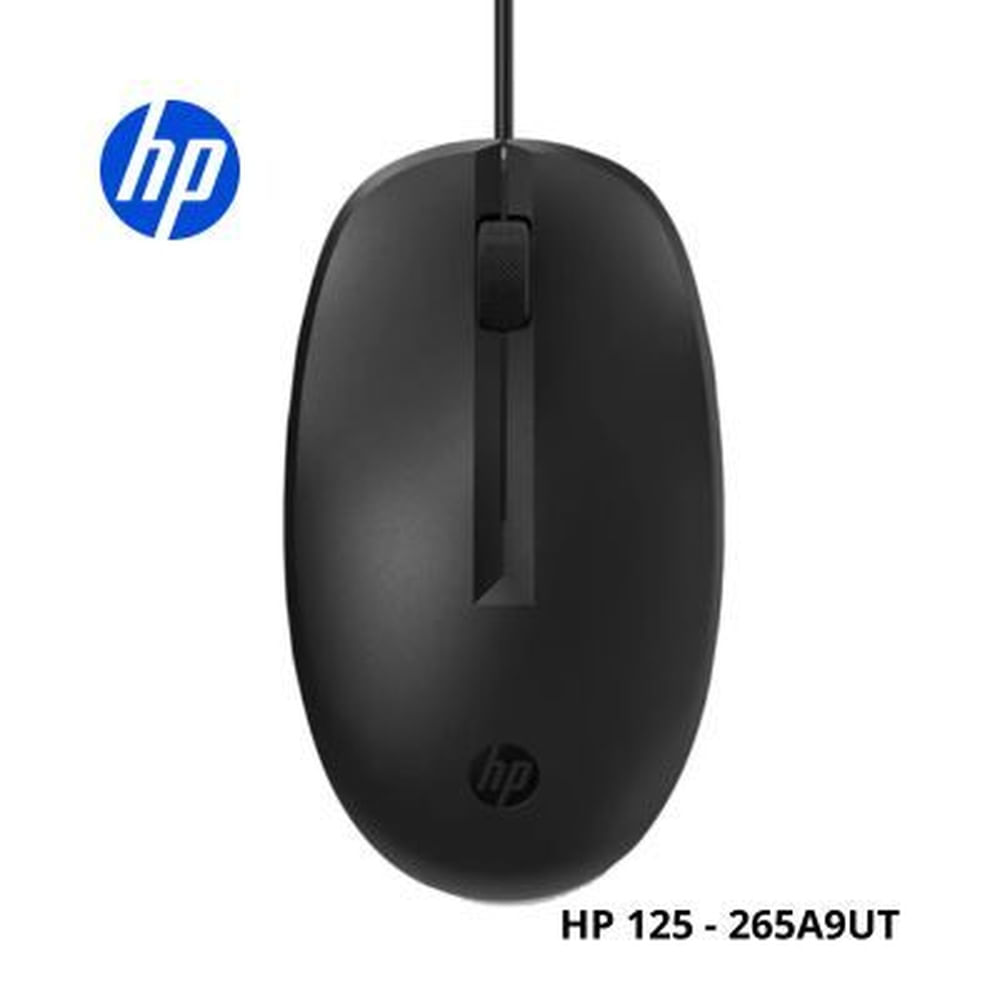 MOUSE ALAMBRICO HP 125 265A9UT 1200 DPI - NEGRO