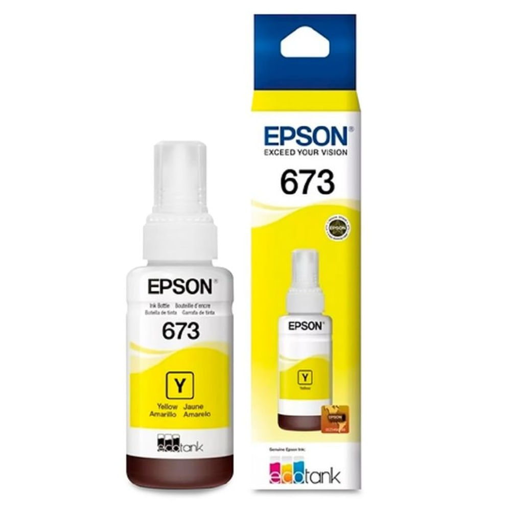 Tinta Epson T673 Amarillo EcoTank L800, L805, L810, L850, L1800 Original - 70ml