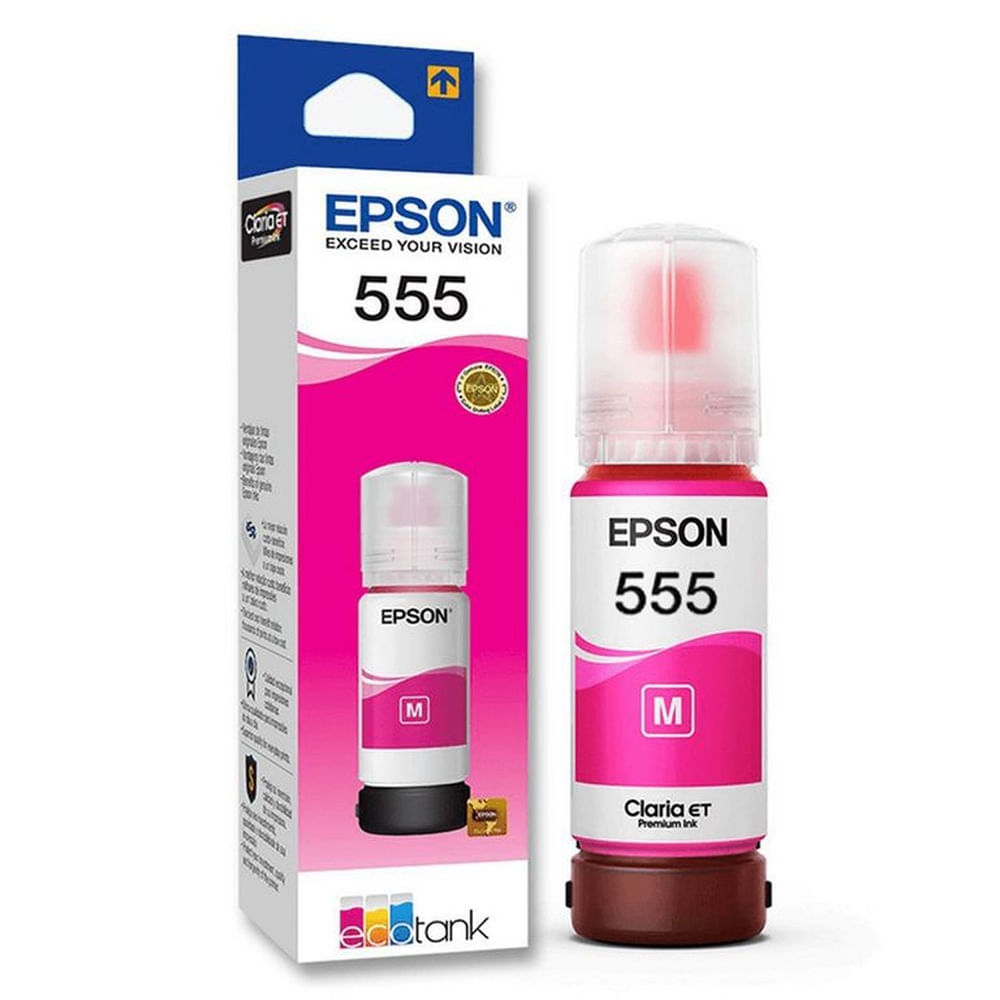 Tinta Epson T555 Magenta EcoTank L8160, L8180 Original - 70ml
