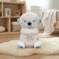 PELUCHE NUTRIA HIPOALERGÉNICO LUZ MUSICAL RESPIRACIÓN COLOR BEIGE