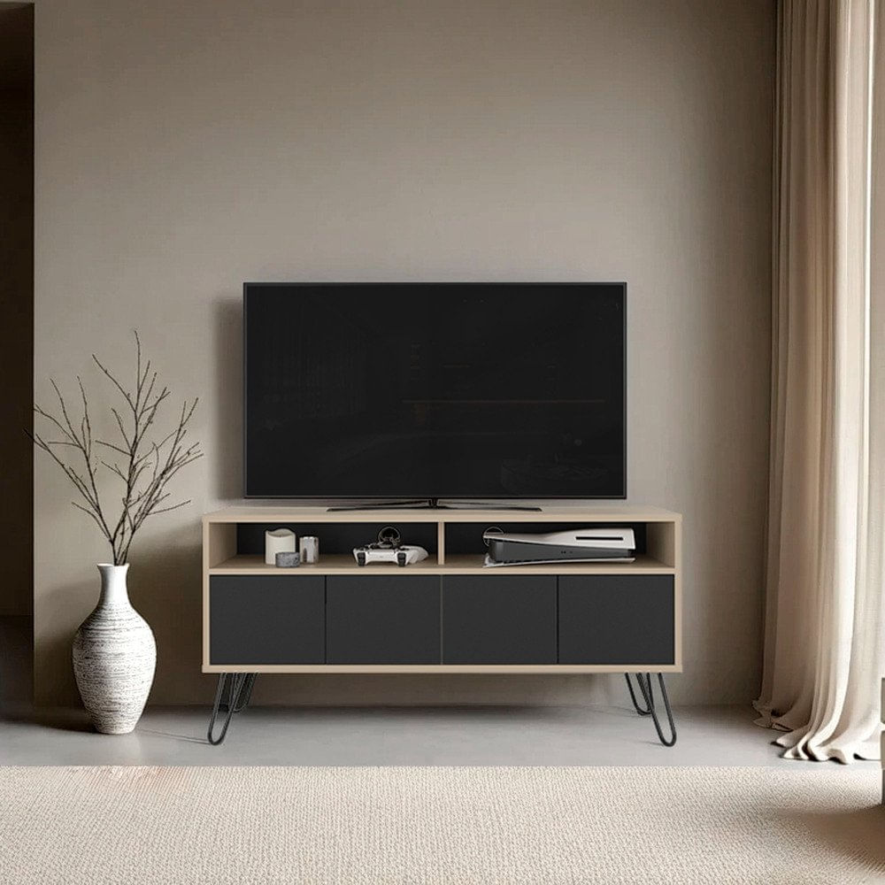 Rack Tv 55"" 4 Puertas Vassel Cartagena Wengue
