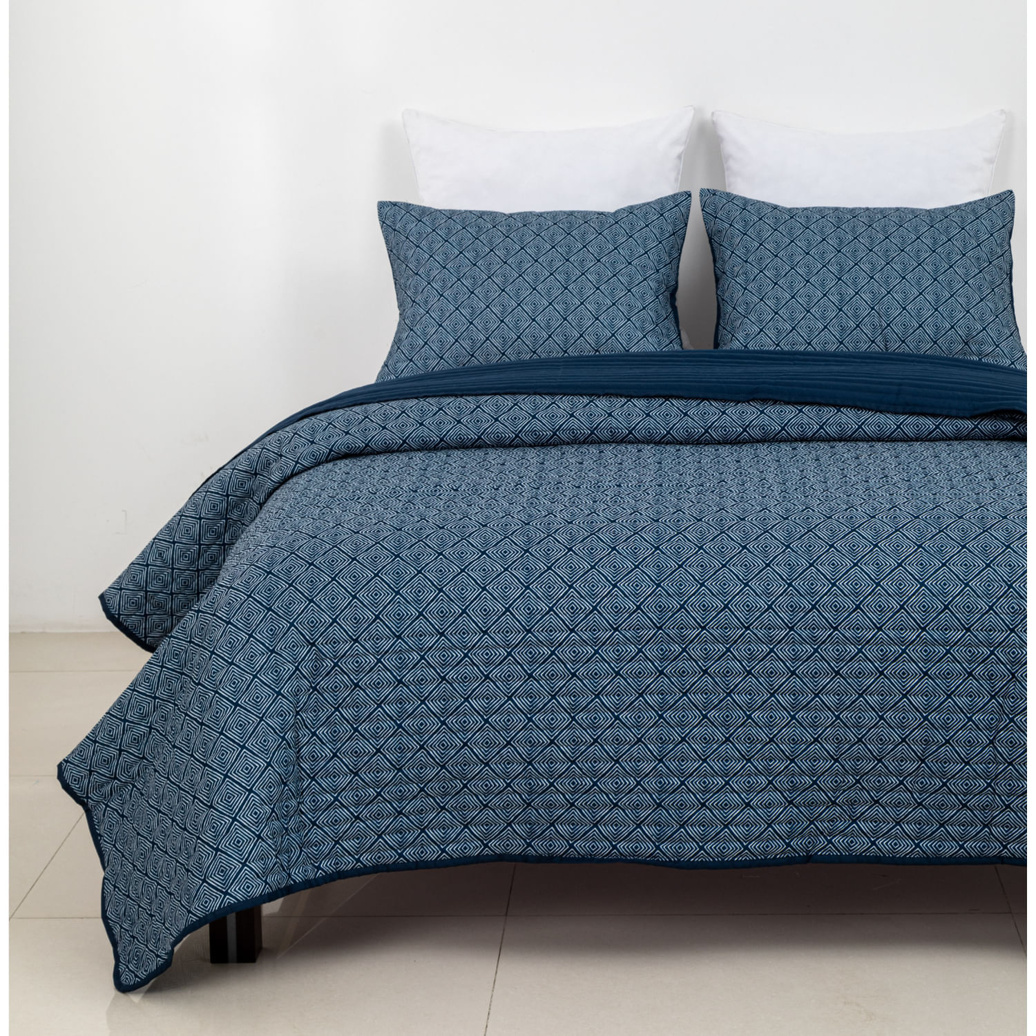 Cubrecama Ultrasonic Geo/Azul Pv27