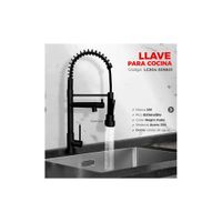 LLAVE DE COCINA AL MUEBLE NEGRO 2 SALIDAS LC304-309801